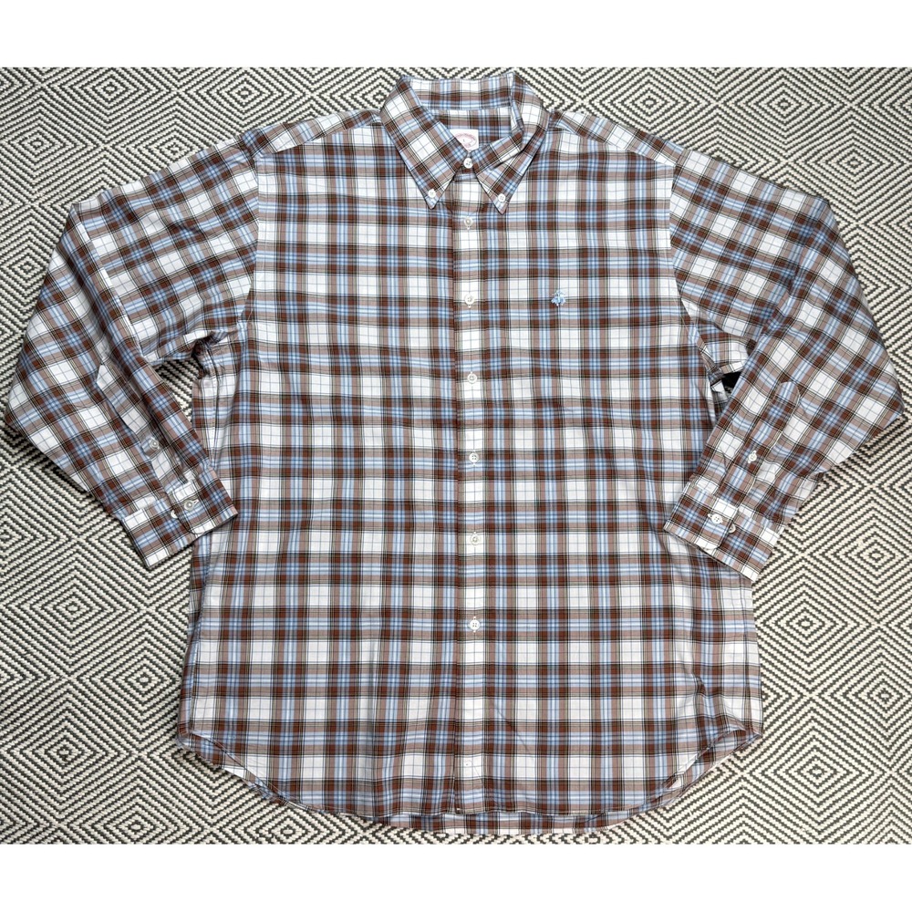 Brooks Brothers Madison Men's Button Down Long Sleeve Dress‎ Shirt Size Large
